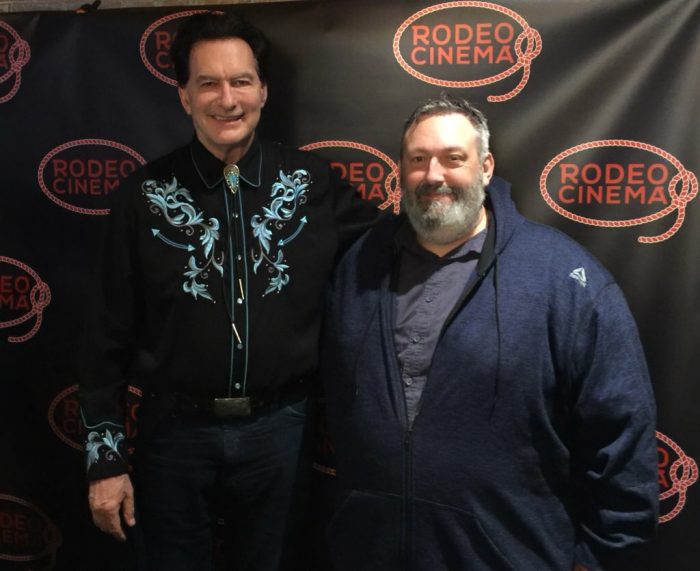 Joe Bob Briggs with Rob O'Hara at Rodeo Cinema in Oklahoma City
