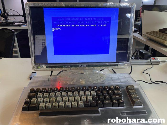 Ultimate 64 with clear case, clear monitor, Commodore